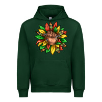 Forest Green black history sunflower Urban Hoodie - texasbilliewilder