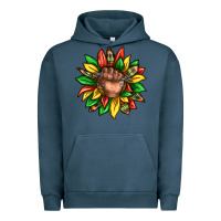 Pigment Midnight Navy black history sunflower Urban Hoodie - texasbilliewilder