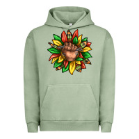Pigment Oil Green black history sunflower Urban Hoodie - texasbilliewilder