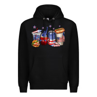 Black 4th of july coffee cups Premium Hoodie - texasbilliewilder