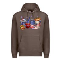 Coffee 4th of july coffee cups Premium Hoodie - texasbilliewilder