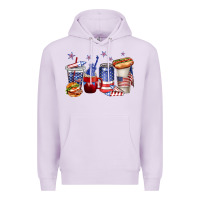 Lilac 4th of july coffee cups Premium Hoodie - texasbilliewilder