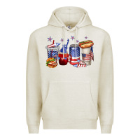 Oatmeal Heather 4th of july coffee cups Premium Hoodie - texasbilliewilder