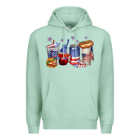 Seafoam 4th of july coffee cups Premium Hoodie - texasbilliewilder