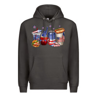 Smoke 4th of july coffee cups Premium Hoodie - texasbilliewilder