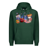 Sports Green 4th of july coffee cups Premium Hoodie - texasbilliewilder