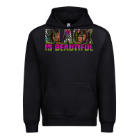Black black is beautiful neon Urban Hoodie - texasbilliewilder