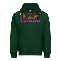 Forest Green black is beautiful neon Urban Hoodie - texasbilliewilder