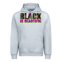 Heather Grey black is beautiful neon Urban Hoodie - texasbilliewilder