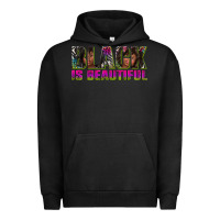 Pigment Black black is beautiful neon Urban Hoodie - texasbilliewilder