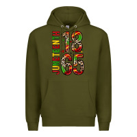 Army Green 1865 juneteenth Premium Hoodie - Zillion Design Studio