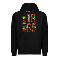 Black 1865 juneteenth Premium Hoodie - Zillion Design Studio