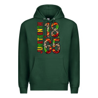 Sports Green 1865 juneteenth Premium Hoodie - Zillion Design Studio