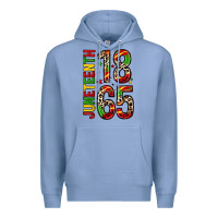 Colony Blue 1865 juneteenth Premium Hoodie - Zillion Design Studio