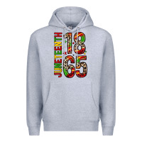 Heather Grey 1865 juneteenth Premium Hoodie - Zillion Design Studio
