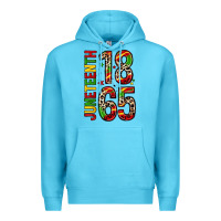 Ocean Blue 1865 juneteenth Premium Hoodie - Zillion Design Studio