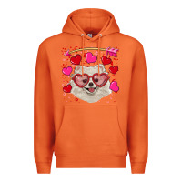 Carrot valentine's day white pomeranian Premium Hoodie - RanaPortraitStore