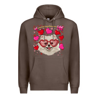 Coffee valentine's day white pomeranian Premium Hoodie - RanaPortraitStore