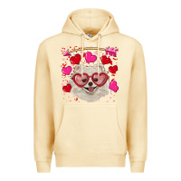 Pina Colada valentine's day white pomeranian Premium Hoodie - RanaPortraitStore