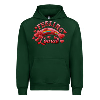 Forest Green Feeling Loved Valentine's Day Urban Hoodie - RanaPortraitStore