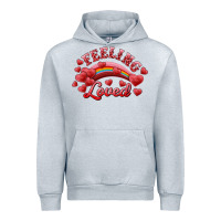 Heather Grey Feeling Loved Valentine's Day Urban Hoodie - RanaPortraitStore