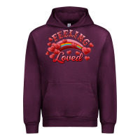 Mauve Wine Feeling Loved Valentine's Day Urban Hoodie - RanaPortraitStore