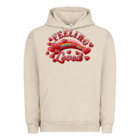 Pigment French Oak Feeling Loved Valentine's Day Urban Hoodie - RanaPortraitStore