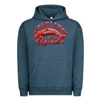 Pigment Midnight Navy Feeling Loved Valentine's Day Urban Hoodie - RanaPortraitStore