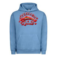 Pigment Pebble Blue Feeling Loved Valentine's Day Urban Hoodie - RanaPortraitStore