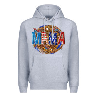 Heather Grey 4th of july mama Premium Hoodie - texasbilliewilder