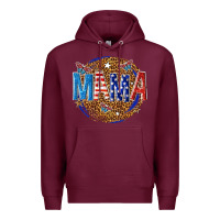 Burgundy 4th of july mama Premium Hoodie - texasbilliewilder
