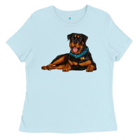 Baby Blue rottweiler Ladies Tee - Artiststas