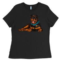 Black rottweiler Ladies Tee - Artiststas