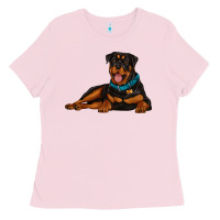 Bubblegum Pink rottweiler Ladies Tee - Artiststas