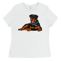White rottweiler Ladies Tee - Artiststas