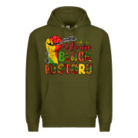 Army Green we are black history Premium Hoodie - Zillion Design Studio