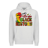 Dove Grey we are black history Premium Hoodie - Zillion Design Studio