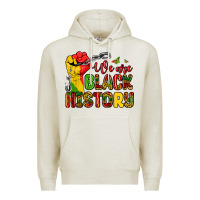 Oatmeal Heather we are black history Premium Hoodie - Zillion Design Studio