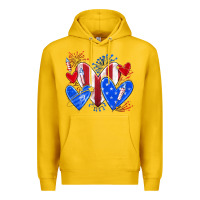 Lemon 4th of july hearts Premium Hoodie - texasbilliewilder