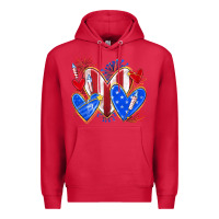 4th Of July Hearts Premium Hoodie | Teevron