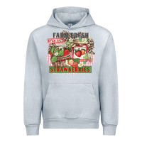 Heather Grey farm fresh strawberries Urban Hoodie - Zillion Design Studio