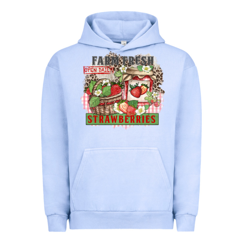 Farm Fresh Strawberries Urban Hoodie by Zillion Design Studio | Teevron