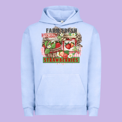 Farm Fresh Strawberries Urban Hoodie Designed By Zillion Design Studio