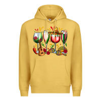 Antique Gold mexico wine glasses Premium Hoodie - Zillion Design Studio