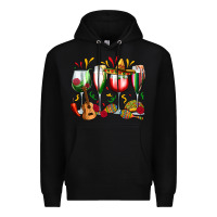 Black mexico wine glasses Premium Hoodie - Zillion Design Studio