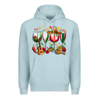 Blue Mist mexico wine glasses Premium Hoodie - Zillion Design Studio