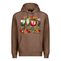 Chestnut mexico wine glasses Premium Hoodie - Zillion Design Studio