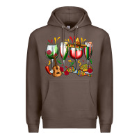 Coffee mexico wine glasses Premium Hoodie - Zillion Design Studio