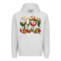 Dove Grey mexico wine glasses Premium Hoodie - Zillion Design Studio