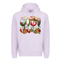 Lilac mexico wine glasses Premium Hoodie - Zillion Design Studio